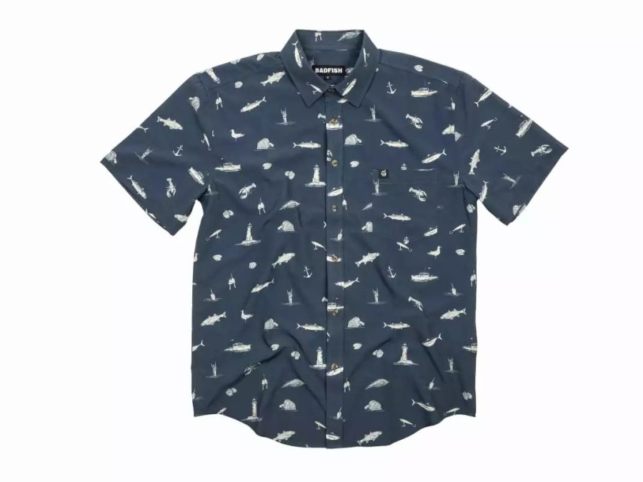 Clothing * | Badfish Cuttyhunk Short Sleeve Button Up Shirt