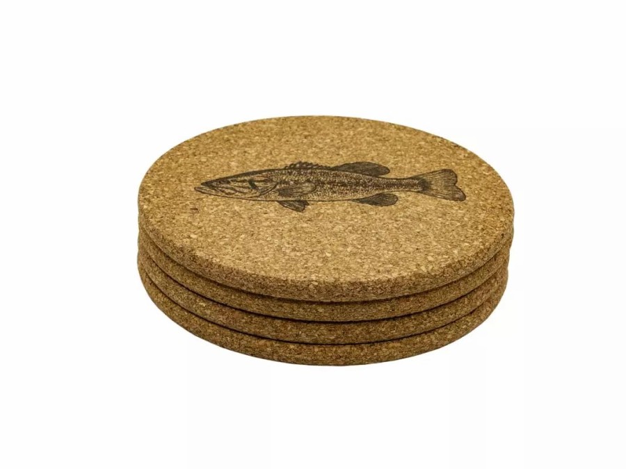 Fishing Accessories * | Magic Pine Outfitters Freshwater Fish Series Coasters 4Pack