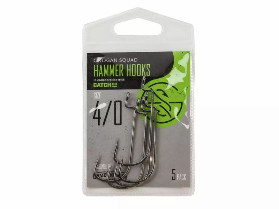 Baits & Tackle * | Googan Squad Heavy Hammer Hooks Black Nickel