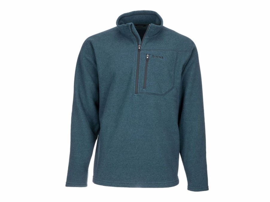 Clothing * | Simms Rivershed Quarter Zip Dark Moon