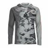 Clothing * | Simms Solarvent Hoody Pro Woodland Camo Steel