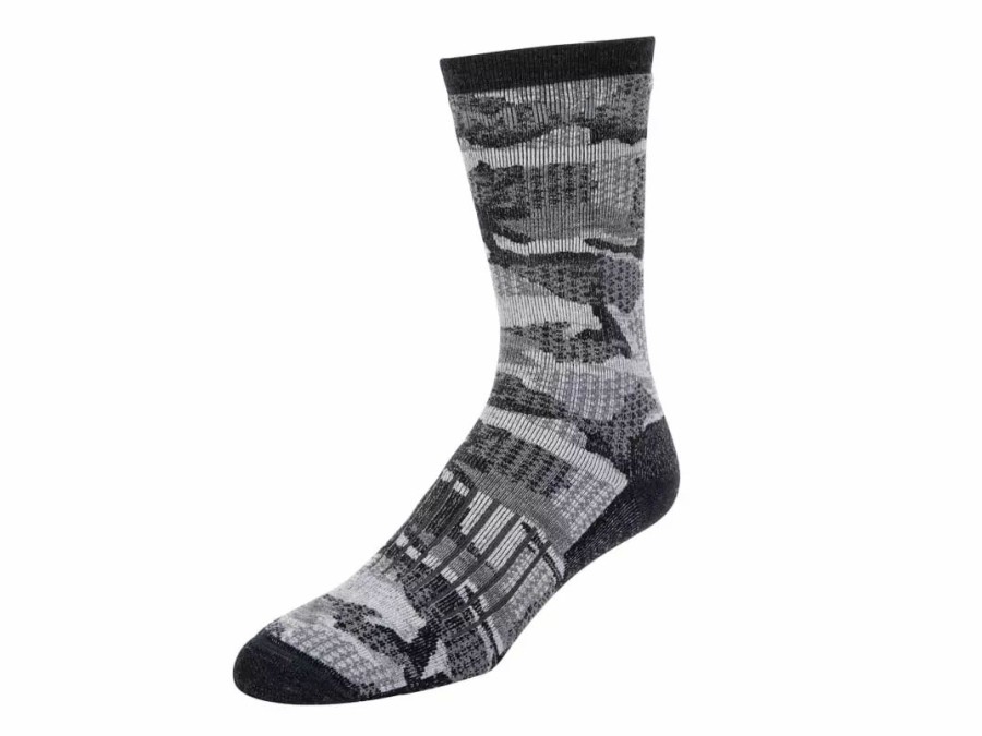 Clothing * | Simms Merino Midweight Hiker Sock Hex Flo Camo Carbon