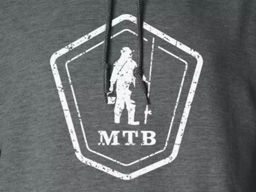 Clothing * | Mystery Tackle Box Mtb Crest Logo Distressed Hoodie