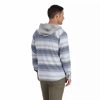 Clothing * | Simms Santee Flannel Hoody Navy/Storm/Steel Blue Stripe