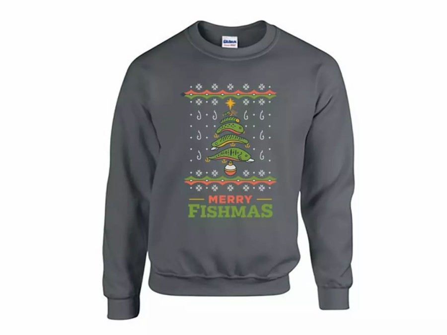 Clothing * | Karl'S Fishing & Outdoors Merry Fishmas Sweater