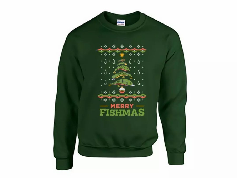 Clothing * | Karl'S Fishing & Outdoors Merry Fishmas Sweater