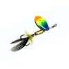 Baits & Tackle * | Reaction Strike Lathe Feather Spin Rainbow Blade Yellow Tail