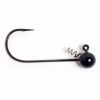 Baits & Tackle * | Heavy Metal Tungsten Round Ball Shakey Head Jig Black