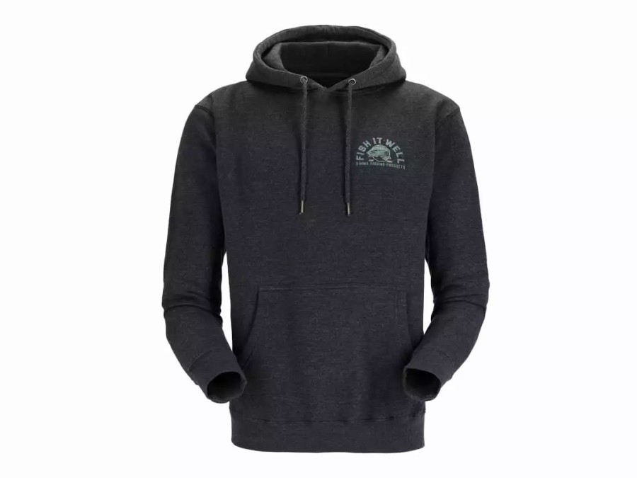 Clothing * | Simms Bass Tombstone Hoody Charcoal Heather