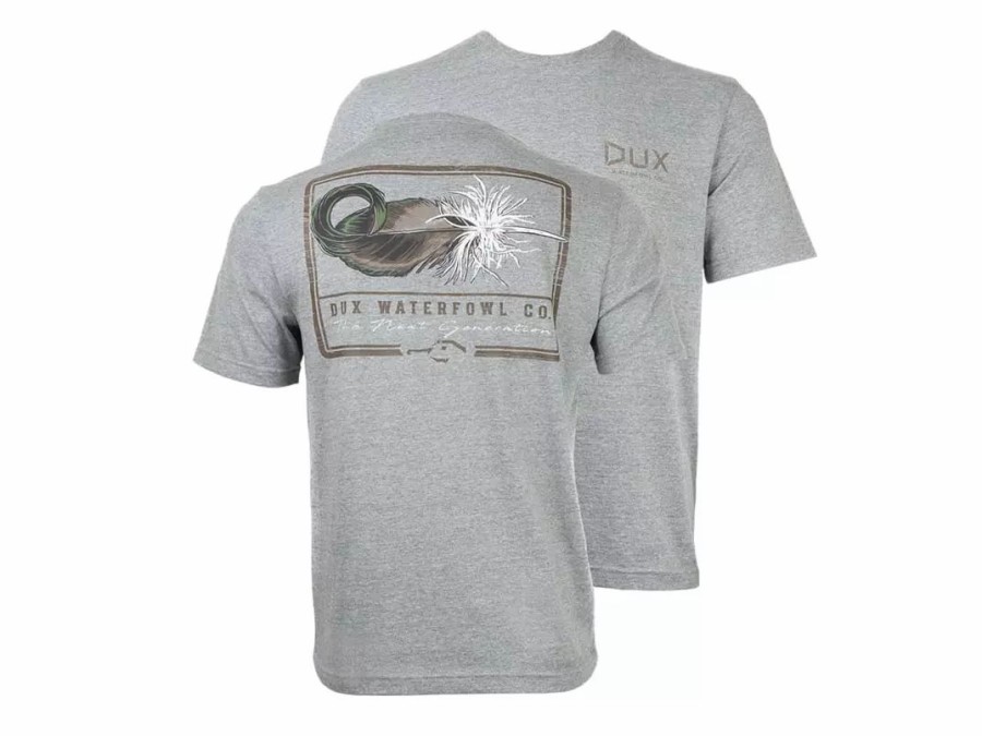 Clothing * | Dux Waterfowl Co. Dux Mallard Curl T-Shirt Heather Gray