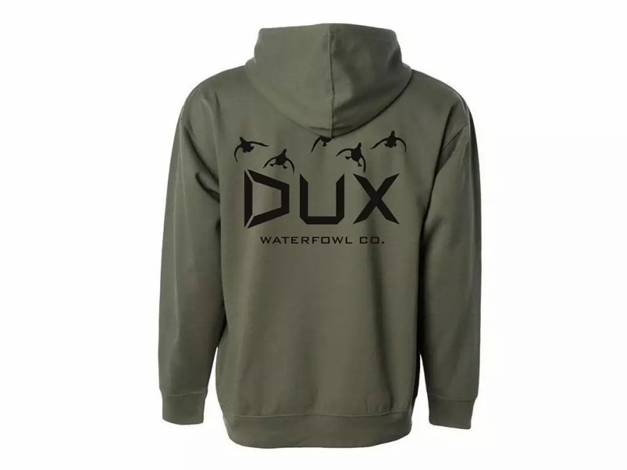 Clothing * | Dux Waterfowl Co. Dux Cupped Hoodie Army Green