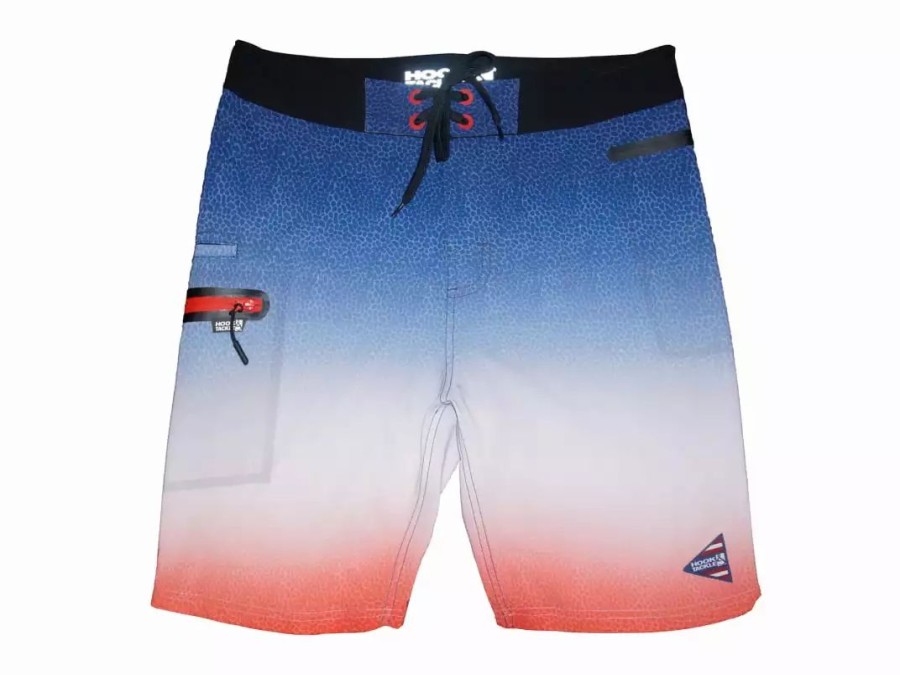 Clothing * | Hook & Tackle Tri-Colored Boardshorts Red White & Blue