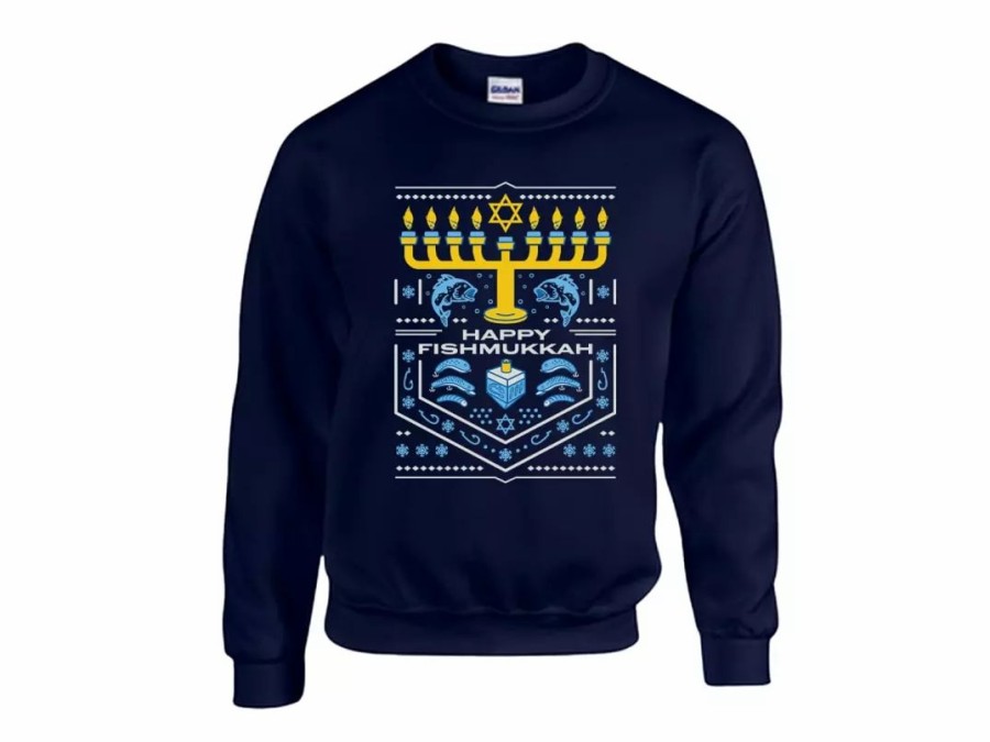 Clothing * | Karl'S Fishing & Outdoors Fishmukkah Sweater Navy