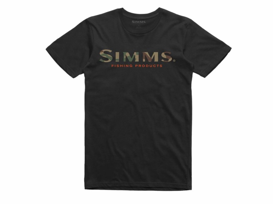 Clothing * | Simms Logo T-Shirt Black